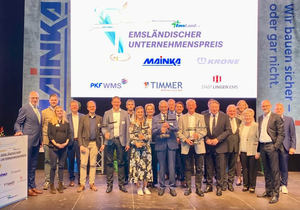 Gruppenbild Gewinner des Emsländischen Unternehmenspreis