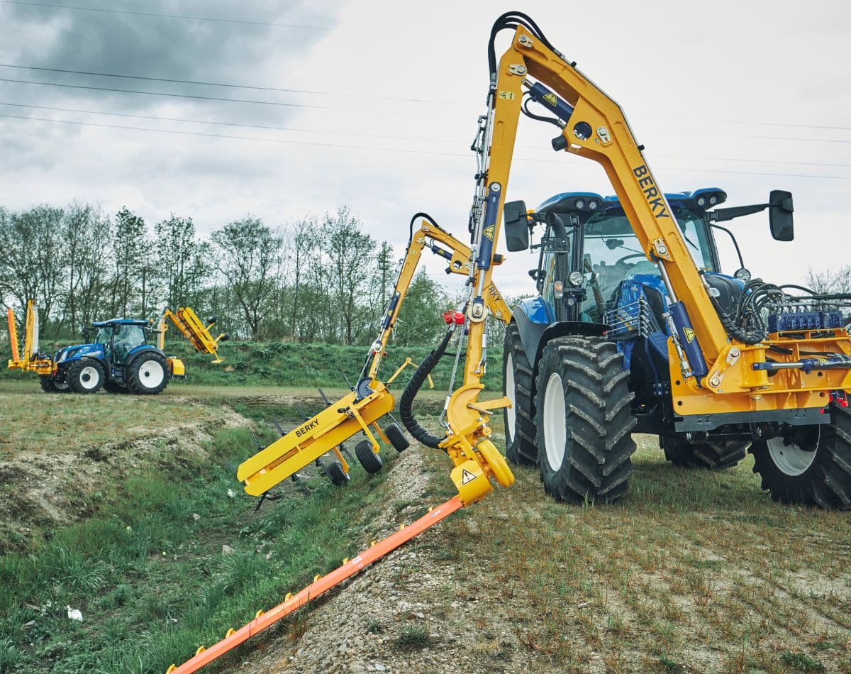 BERKY Mäh-Hark Kombi zum Mähen und Sammeln von Pflanzen
