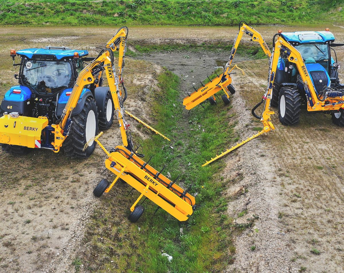 BERKY Mäh-Hark Kombi zum Mähen und Sammeln von Pflanzen